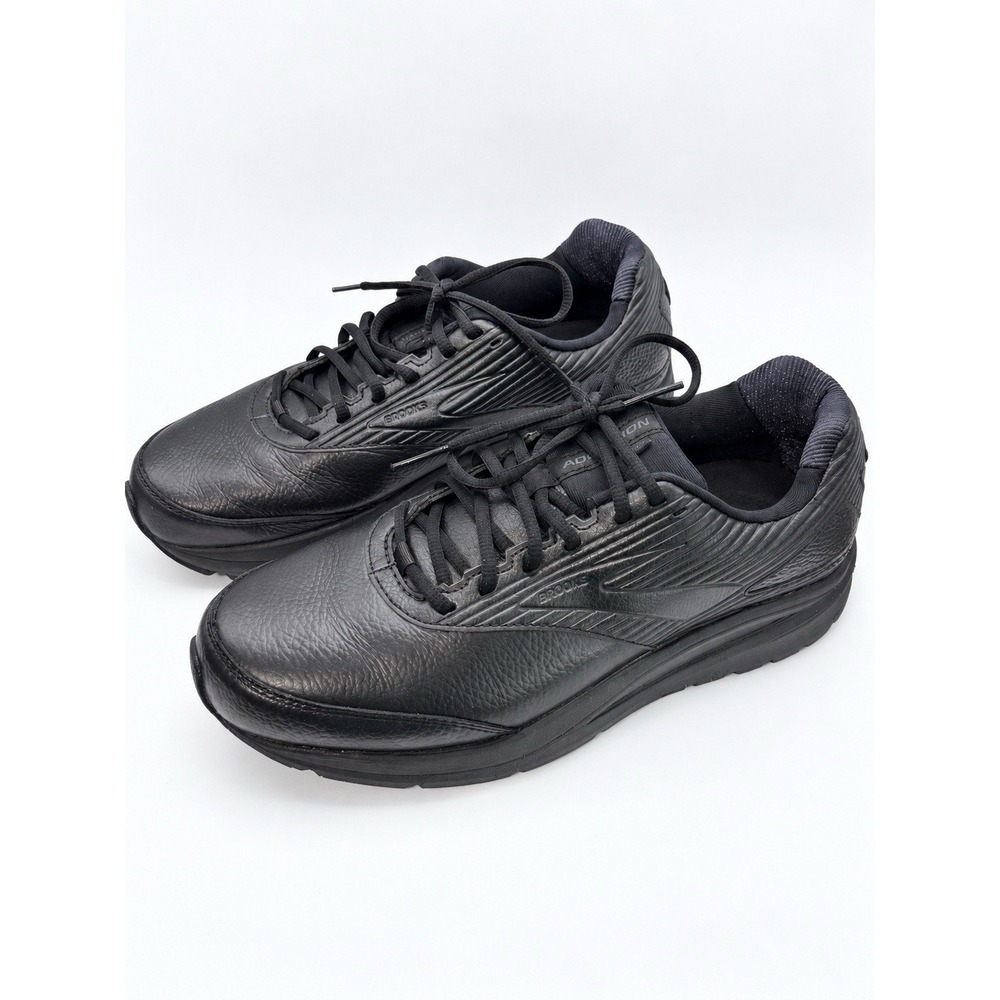 Brooks Addiction Walker 2 Men's Size 12D Black Leather Walking Shoes 1103181D072